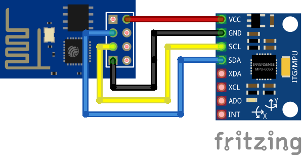 ESP8266-01 and MPU-6050